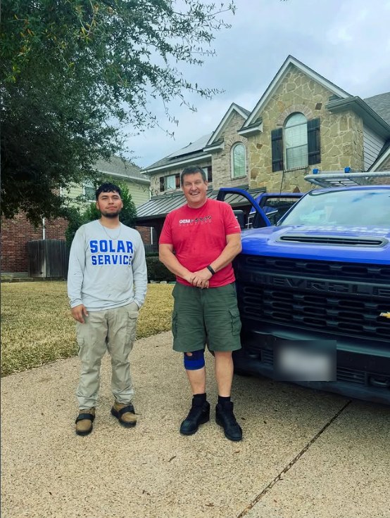Brian with the Solar Service crew after his system upgrade