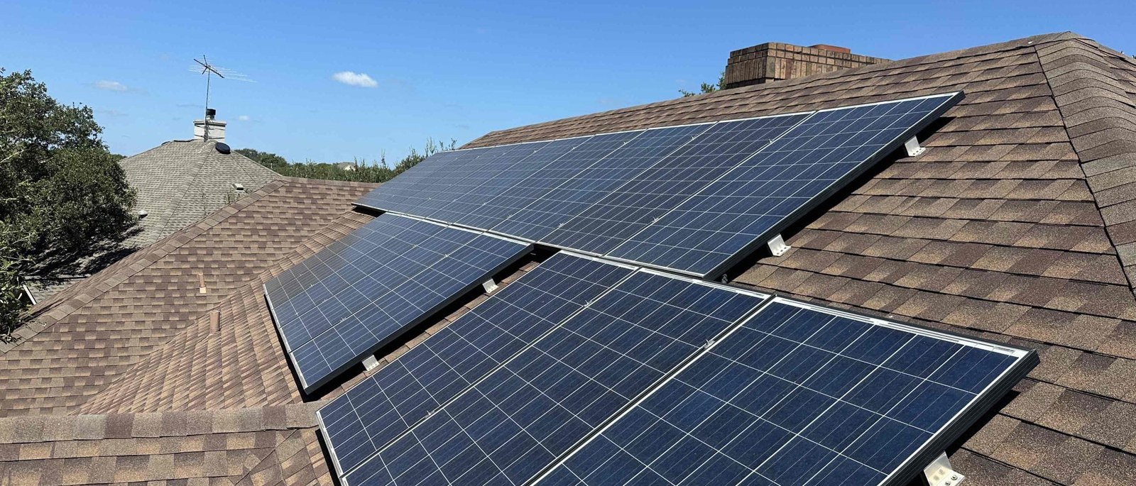 Rooftop solar array monitored by Solar Service in Central Texas