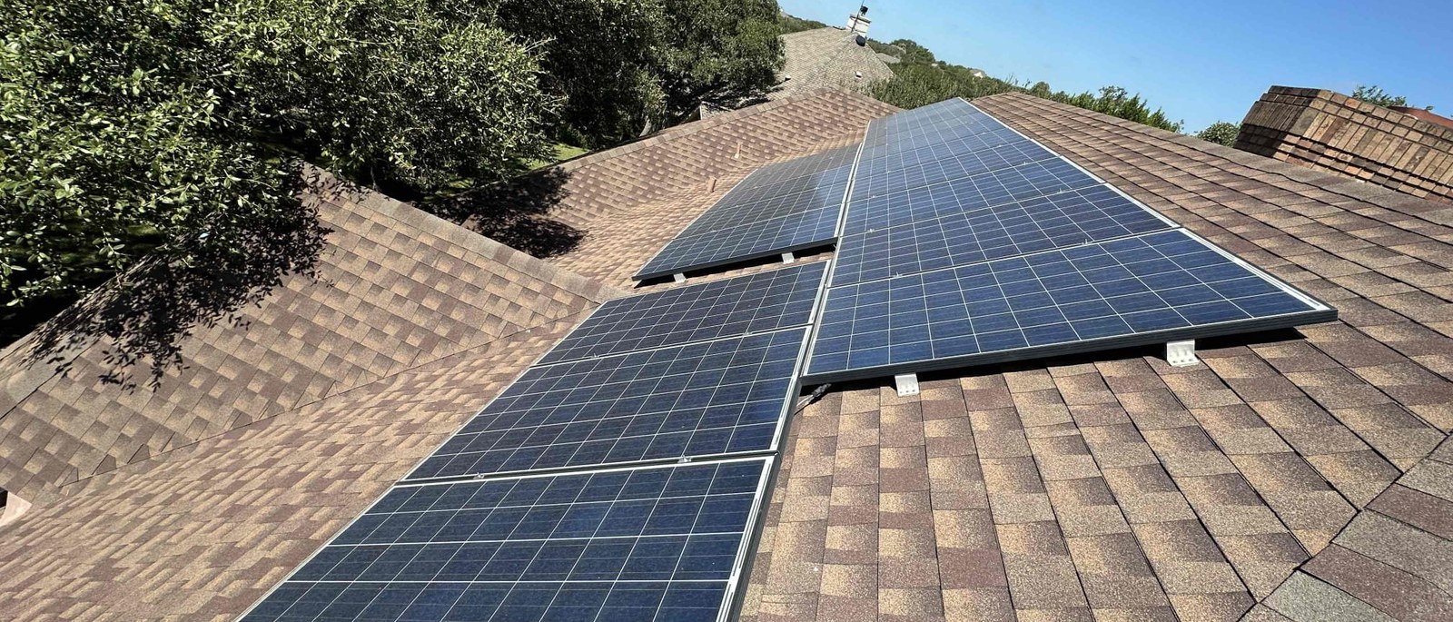 Rooftop solar array cleaned by Solar Service in Central Texas